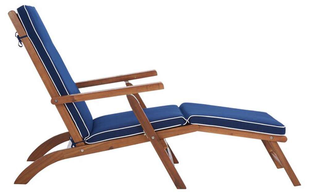 Safavieh - Palmdale Lounge Chair - Natural - Navy - PAT7015A veiw 4