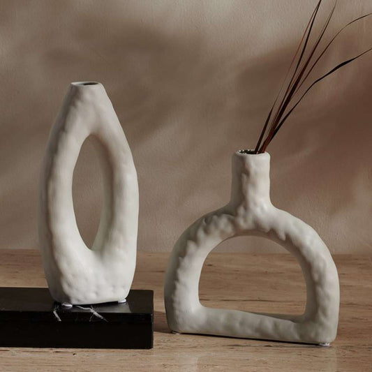 Safavieh - Paolette Ceramic Vase - Stone Grey (Set of 2) - RDC4011A-SET2 veiw 2