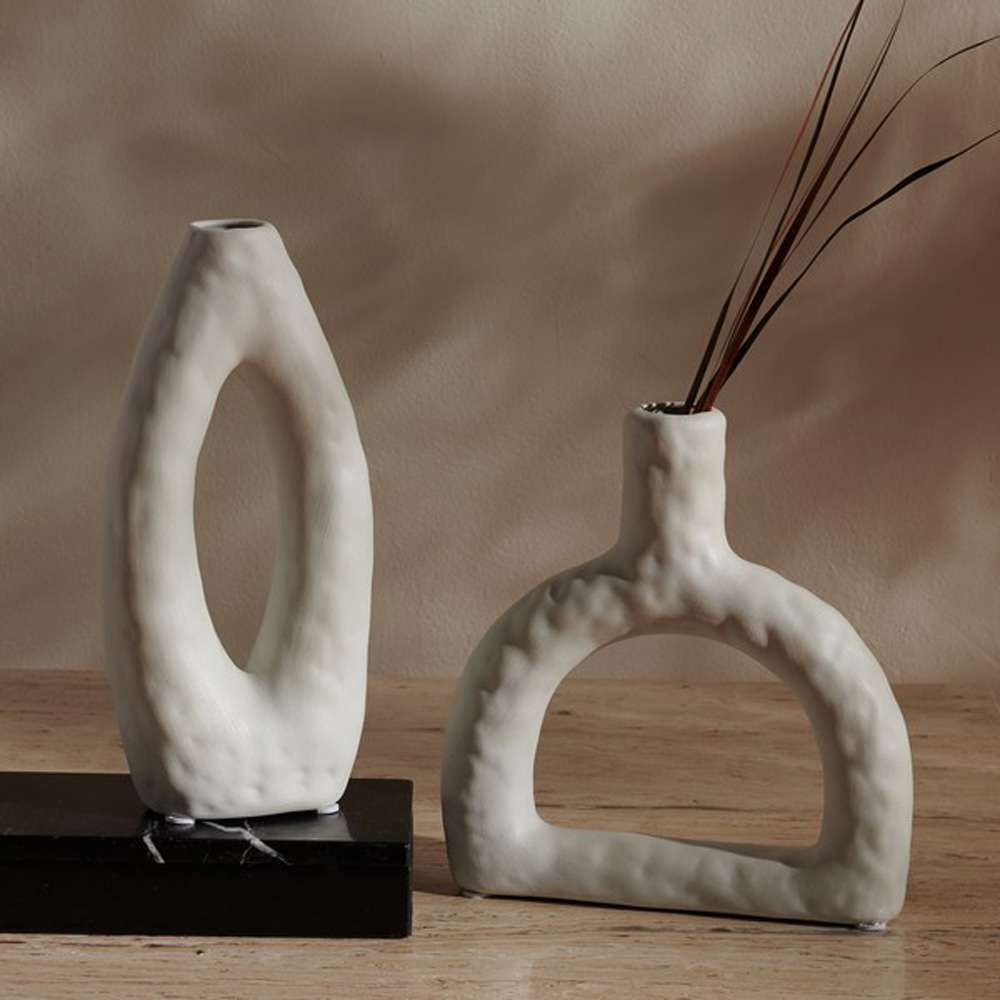 Safavieh - Paolette Ceramic Vase - Stone Grey (Set of 2) - RDC4011A-SET2 veiw 2