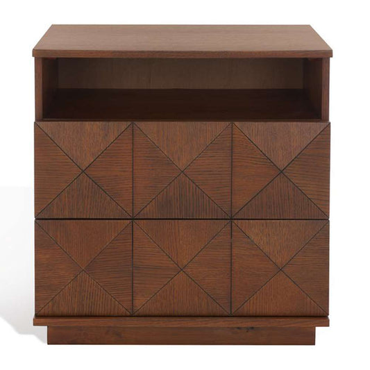 Safavieh - Couture - Patty 2 Drawer Nightstand - Walnut - SFV7207B veiw 2