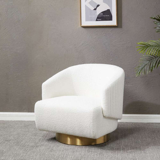 Safavieh - Couture - Pollyanne Swivel Accent Chair - Ivory - Gold - SFV4813A veiw 2