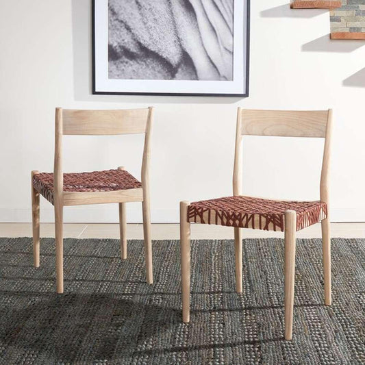Safavieh - Pranit Dining Chair - Cognac - Natural (Set of 2) - DCH1200B-SET2 veiw 2