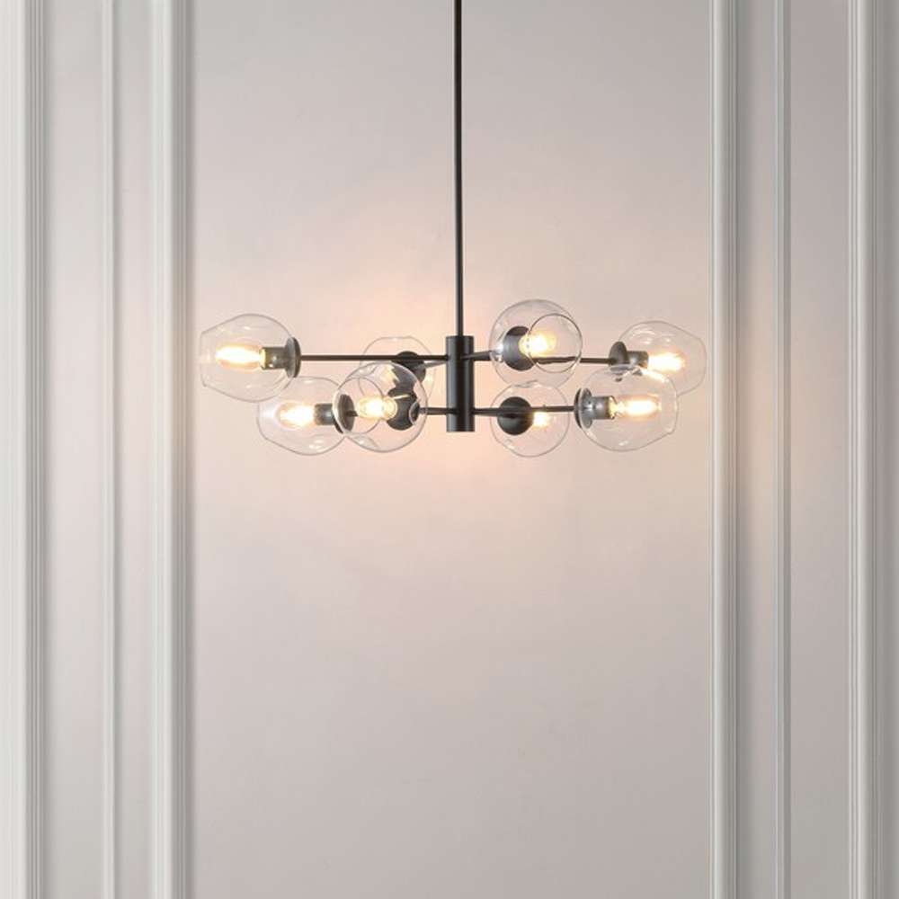 Safavieh - Pythea 8 Lt 36.5in Chandelier - Black - CHA4067A veiw 1