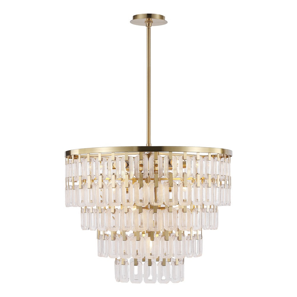 Safavieh - Queenie Tiered Glass Chandelier / Clear / Gold - CTL1122A view 2