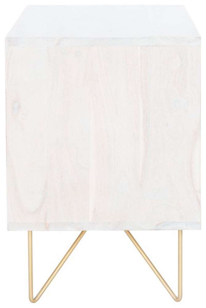 Safavieh - Raveena Nightstand - White Washed - Brass - NST9002C veiw 4