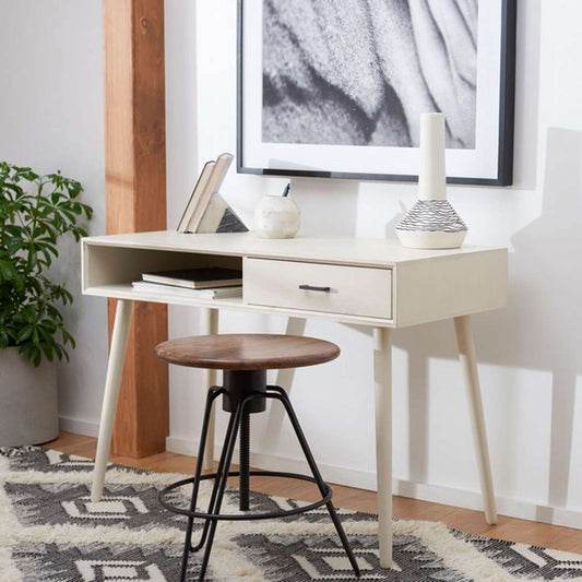 Safavieh - Remy 1 Drawer Writing Desk - Distressed White - DSK5700A view 2