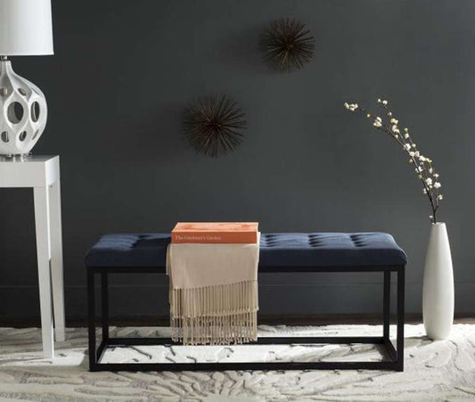 Safavieh - Reynolds Bench - Navy - Black - FOX6225B veiw 2