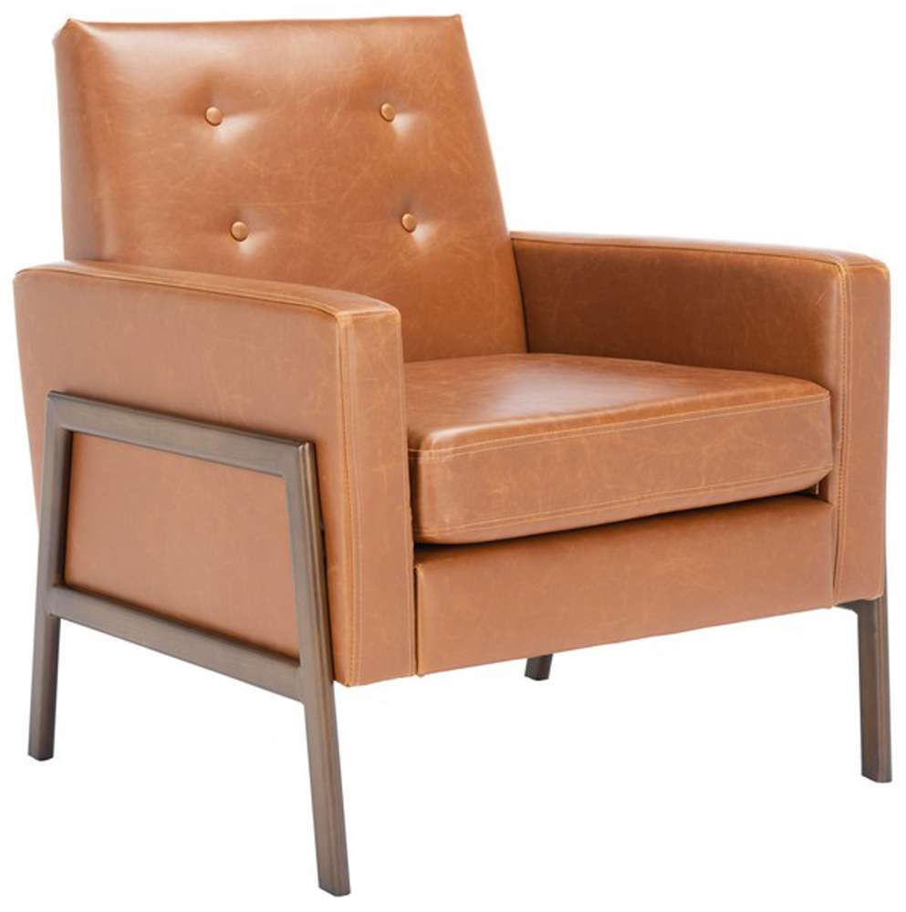 Safavieh - Roald Sofa Accent Chair - Light Brown - Antique Coffee - ACH6209C veiw 4