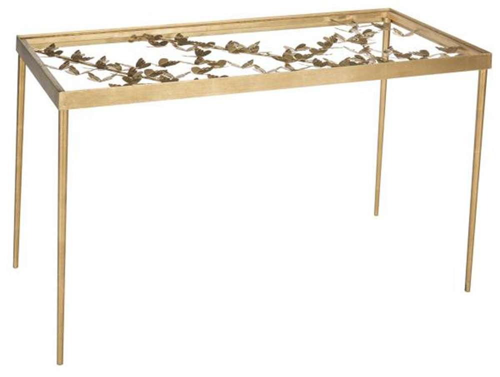 Safavieh - Rosalia Butterfly Desk - Gold - Clear - FOX2588A veiw 2