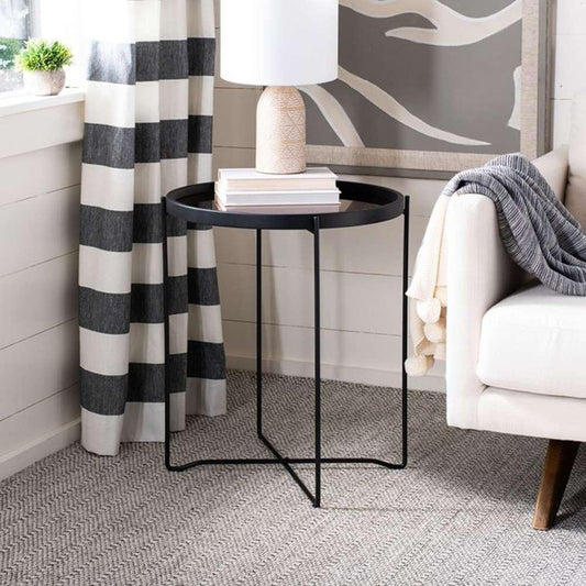 Safavieh - Ruby Small Tray Accent Table - Rose Gold - Black - ACC4206A veiw 2