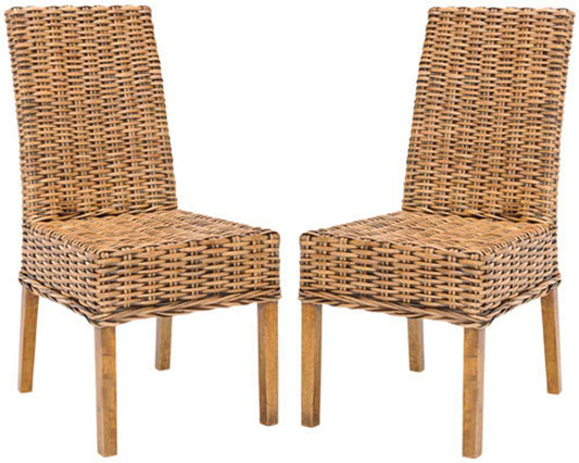 Safavieh - Sanibel Side Chair - Brown - Teak Brown (Set of 2) - FOX6504A-SET2 veiw 2