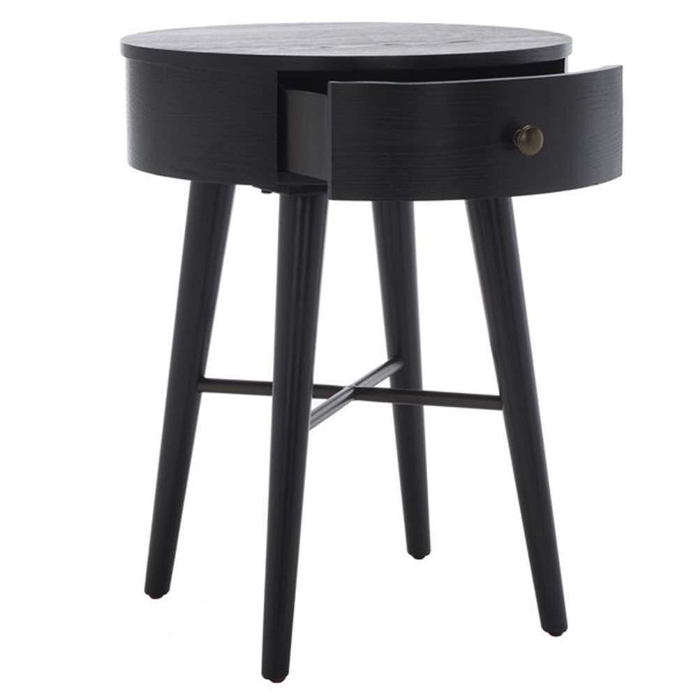 Safavieh - Scully 1 Drawer Nightstand - Black - Antique Gold - NST6406B veiw 4