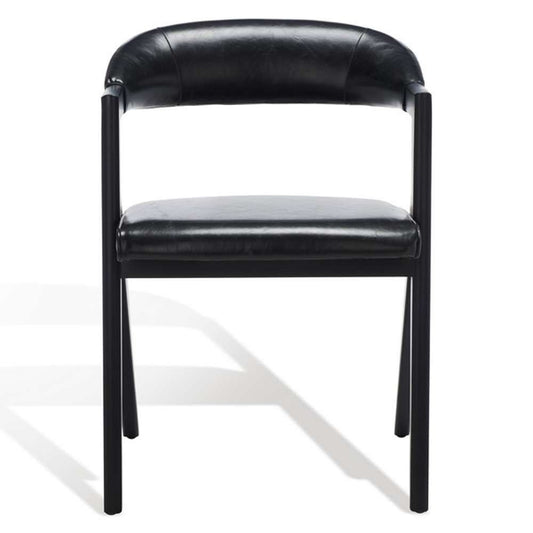 Safavieh - Couture - Sherisse Vegan Dining Chair - Black - SFV5024A veiw 2