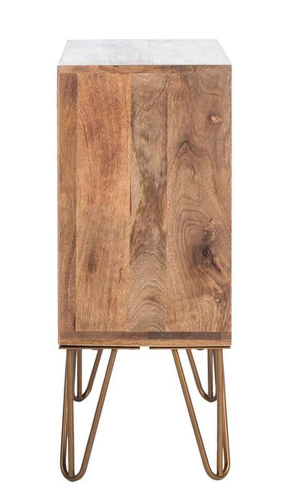 Safavieh - Solene 1 Drawer Nightstand - Natural - Brass - NST5302A veiw 3