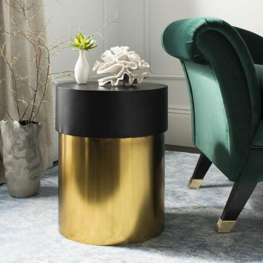 Safavieh - Solstice Round Side Table - Black - Gold - ACC3201A veiw 2