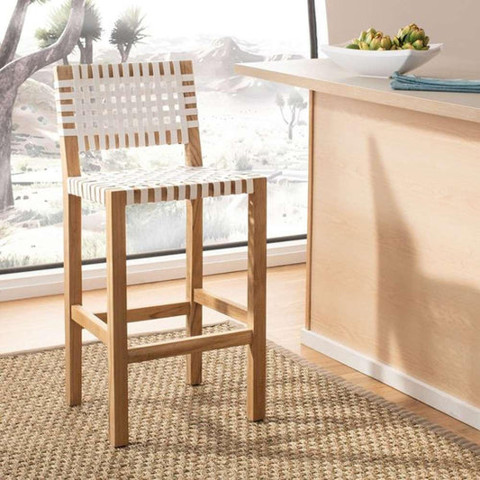 Safavieh - Sorrento Counter Stool - Natural - White - BST1007A veiw 2