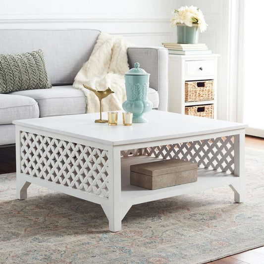 Safavieh - Squall Square 1 Shlf Coffee Table - White Washed - COF5302C veiw 2