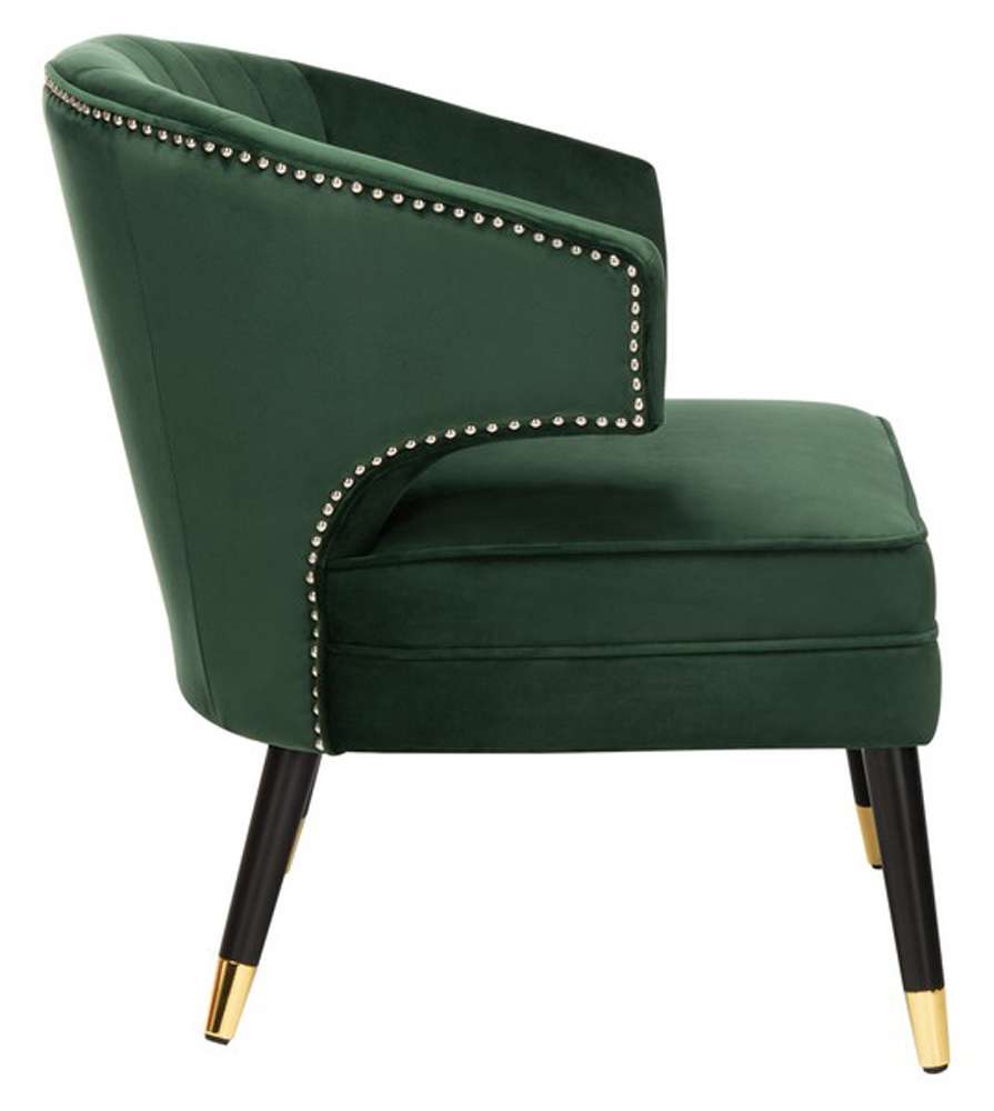 Safavieh - Stazia Wingback Accent Chair - Forest Green - Black - ACH4502D veiw 4