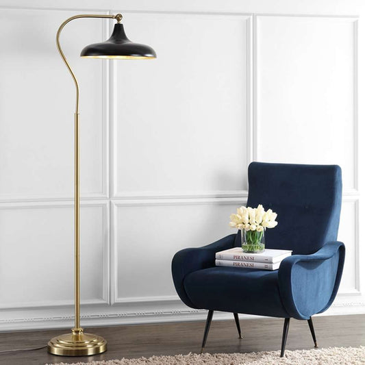 Safavieh - Stefan Floor Lamp - Brass - Black - FLL4046A veiw 2