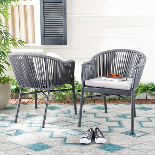 Safavieh - Stefano Rope Chair - Grey (Set of 2) - PAT4026A-SET2 veiw 2