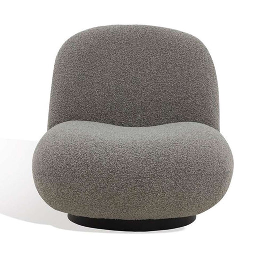 Safavieh - Couture - Stevie Boucle Accent Chair - Light Grey - Black - SFV4767B veiw 2
