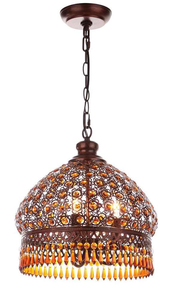 Safavieh - Sultan Jeweled Pendant Lamp - Dark Brown - LIT4496A veiw 1