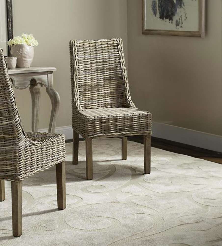 Safavieh - Suncoast Arm Chair - Natural Unfinished - Rustic Gr (Set of 2) - FOX6503B-SET2 veiw 1