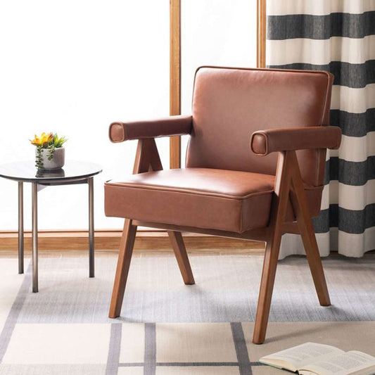 Safavieh - Suri Mid Century Arm Chair - Cognac - Walnut - ACH4508C veiw 2