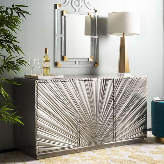Safavieh - Couture - Sylas Sunburst 3-Dr Sideboard - Silver - SFV6601A veiw 2