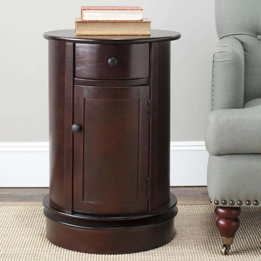 Safavieh - Tabitha Swivel Accent Table - Dark Cherry - AMH5712D veiw 2