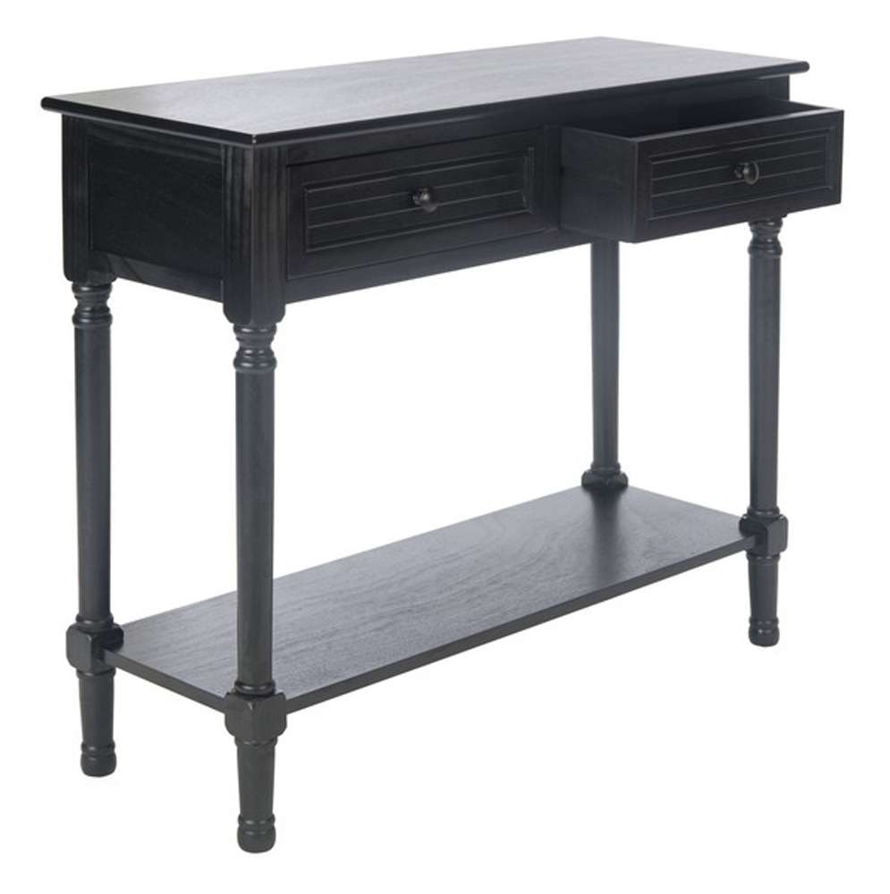 Safavieh - Tate 2Drw Console Table - Black - CNS5720B veiw 4