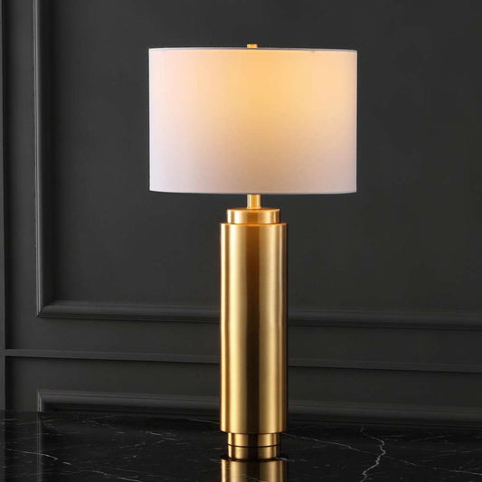 Safavieh - Couture - Terry Metal Pillar Table Lamp - Gold - White - CTL1025A veiw 2
