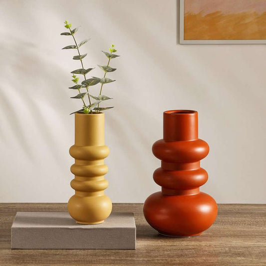 Safavieh - Theissa Ceramic Vase - Orange - Pale Yellow (Set of 2) - RDC4004A-SET2 veiw 2