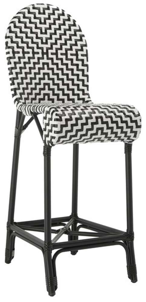 Safavieh - Tilden Barstool - Black - White - PAT4021A veiw 4