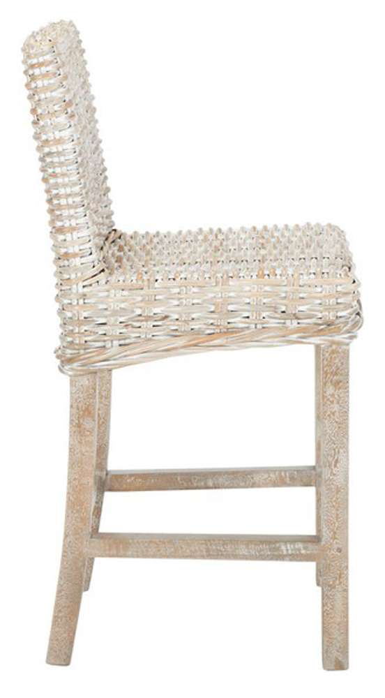 Safavieh - Tobie Rattan Counter Stool - Grey White Wash - BST6501B veiw 4