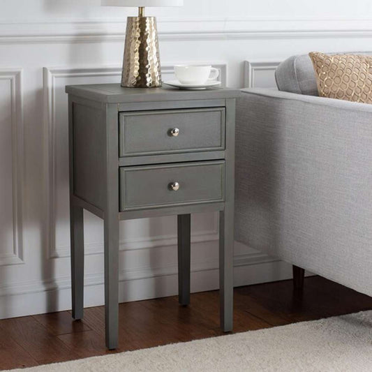 Safavieh - Toby Accent Table W Storage Drwrs - Ash Grey - AMH6625A veiw 2
