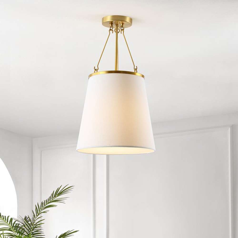 Safavieh - Valor 12 Inch Pendant - Gold - White - PND4133A veiw 2