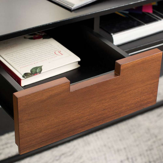 Safavieh - Vance 2 Drawer 1 Shelf Desk - Black - Brown - DSK5013A view 2