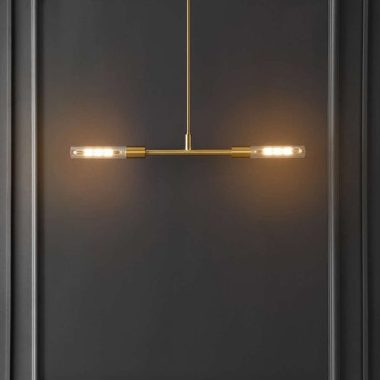 Safavieh - Vasei 2 Lt 34in Pendant - Brass - Clear - PND4179A veiw 2