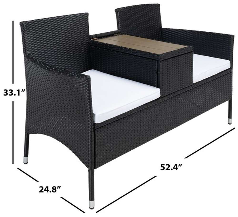 Safavieh - Viora Loveseat - Black - White - PAT7710A veiw 5