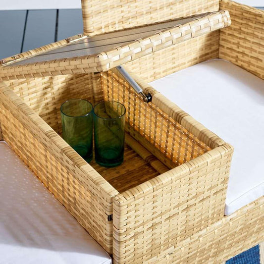 Safavieh - Viora Loveseat - Natural - White - PAT7710D veiw 2