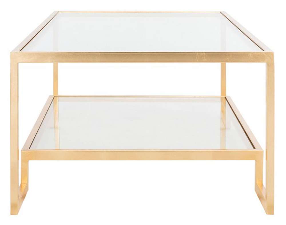 Safavieh - Couture - Vivian Gold Leaf Coffee Table - Gold - AMH8344A veiw 4