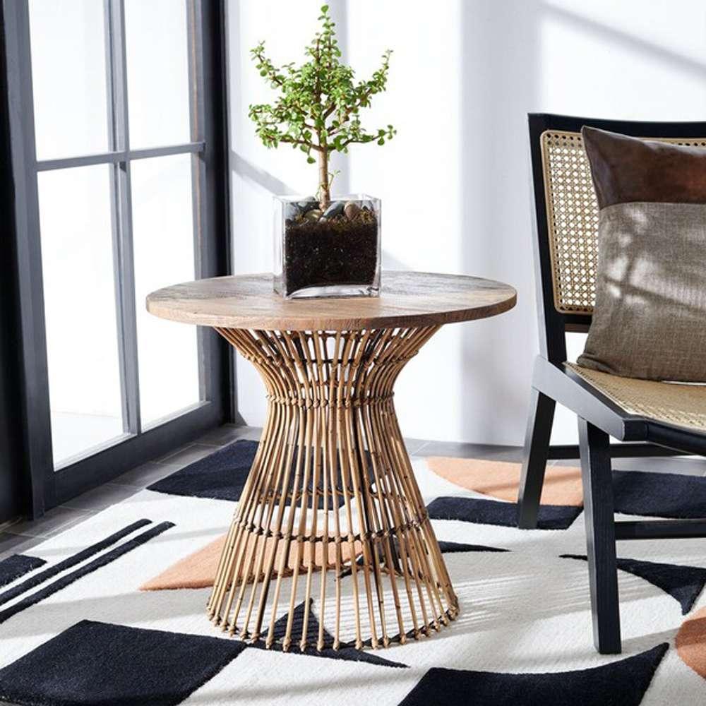 Safavieh - Whent Round Accent Table - Honey Brwn Wash - Antique Brow - ACC6500B veiw 2