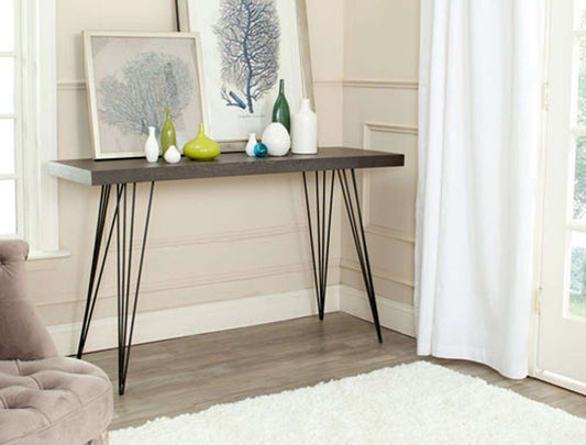 Safavieh - Wolcott Console Table - Dark Brown - Black - FOX4208C veiw 2