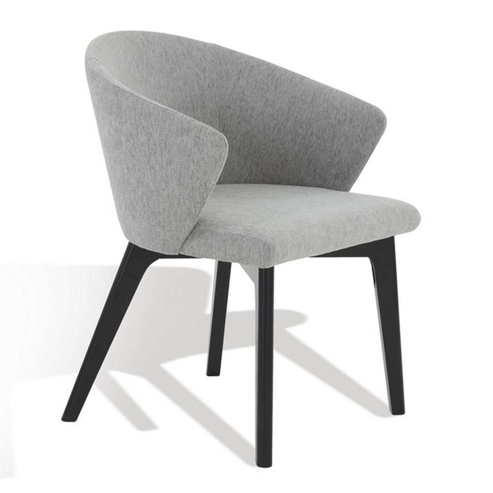 Safavieh - Couture - Wynonna Linen Dining Chair - Grey - Black - SFV5060B veiw 4