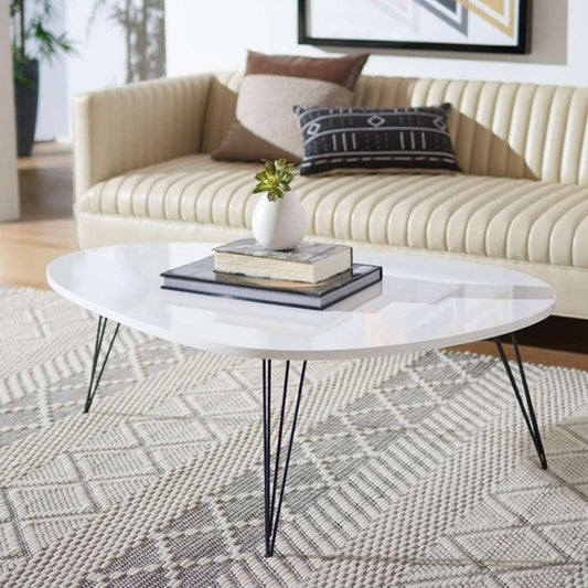 Safavieh - Wynton Coffee Table - White - Black - FOX4215B veiw 2