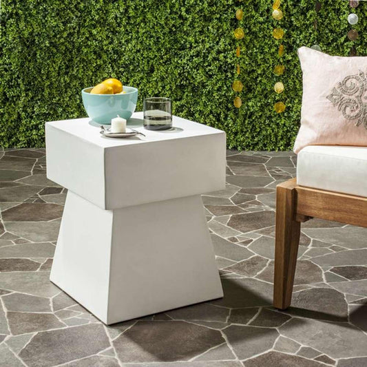 Safavieh - Zen In/Outdoor Accent Stool - Ivory - VNN1000B veiw 2