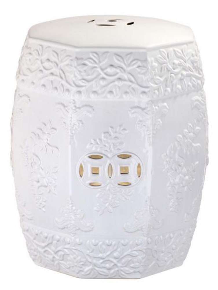 Safavieh - Zen Ren Garden Stool - White - ACS4559A veiw 1