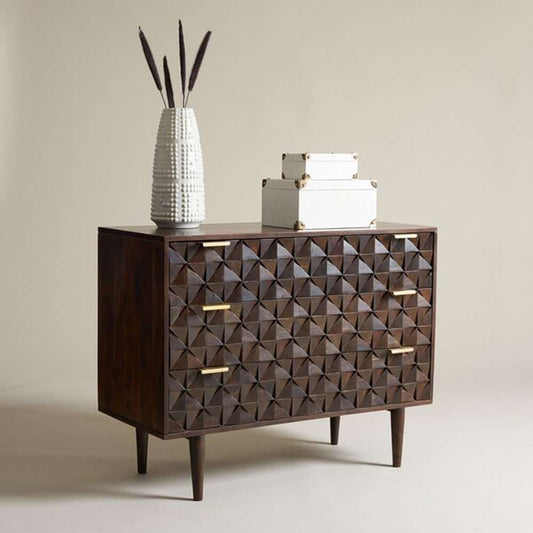 Safavieh - Couture - Zinnia 3 Drawer Chest - Walnut - SFV5717A veiw 2