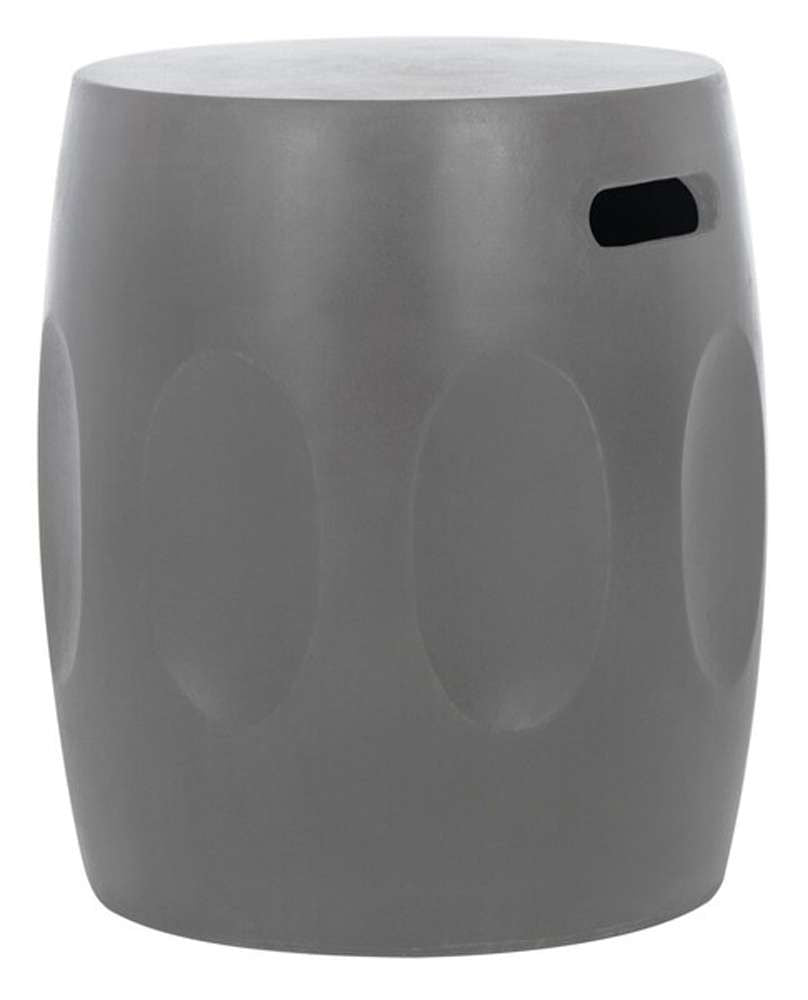 Safavieh - Zuri In/Outdoor Accent Stool - Dark Grey - VNN1008A veiw 3